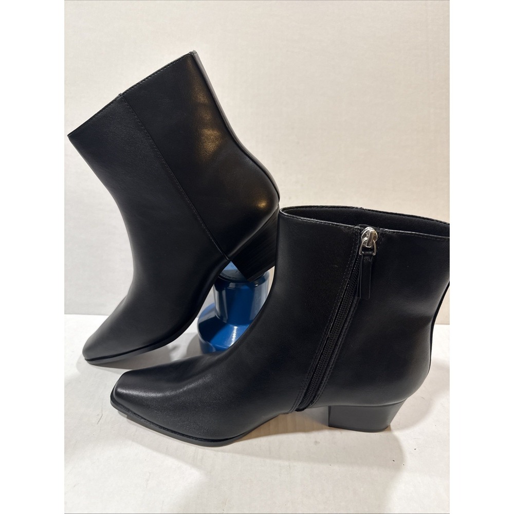 Old Navy Black City Bootie Square Toe Block Heel Ankle BootsWomens 9 New W/O Box